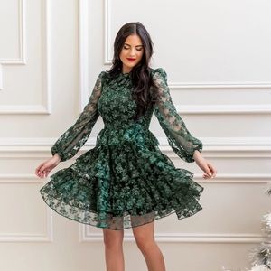 Rachel Parcell Long Sleeve Lace Dress 